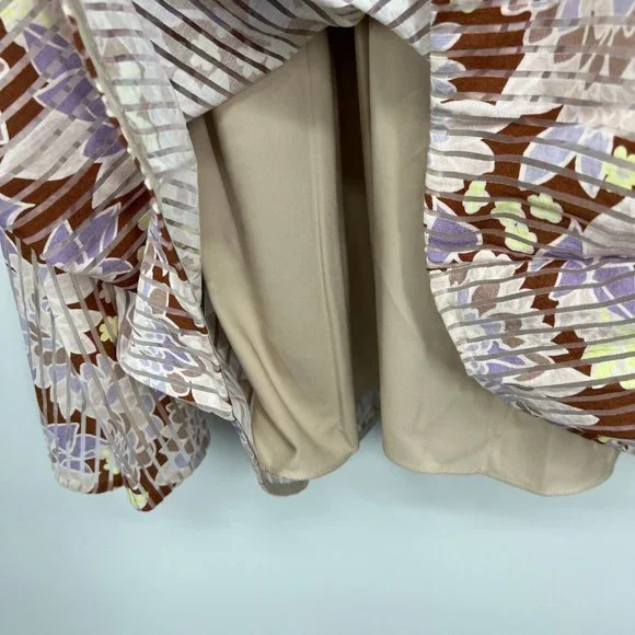 Kate Spade Dress Floral Print Exotic Bloom Burnout V Neck Sleeveless Midi - Picture 8 of 12